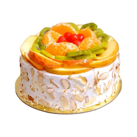 Creamy Vanilla Fresh Fruit Cake